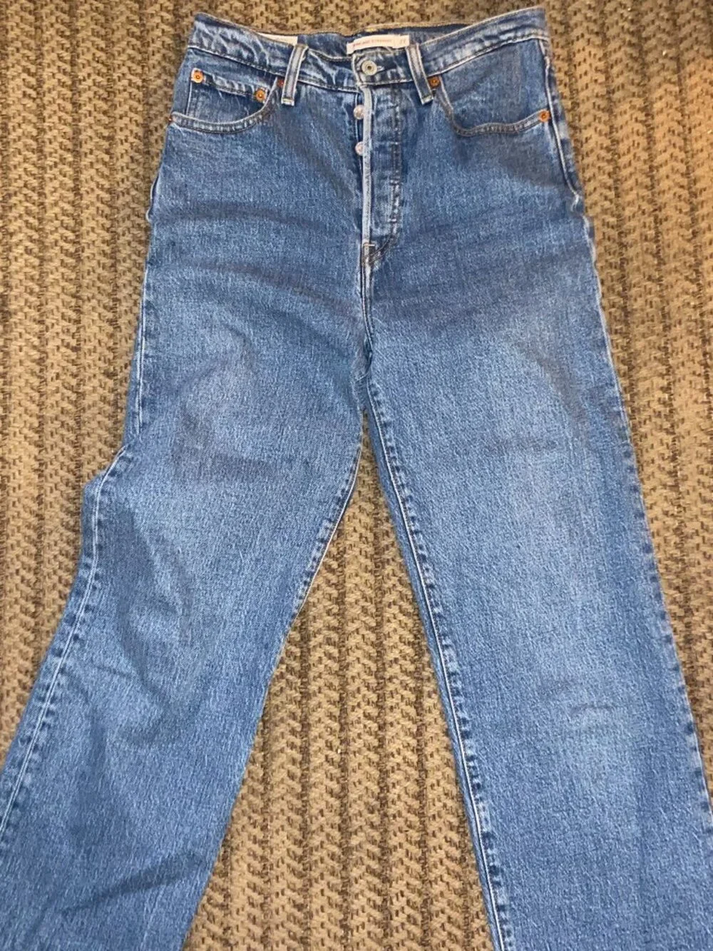 Levi's premium ribcage straight-leg denim